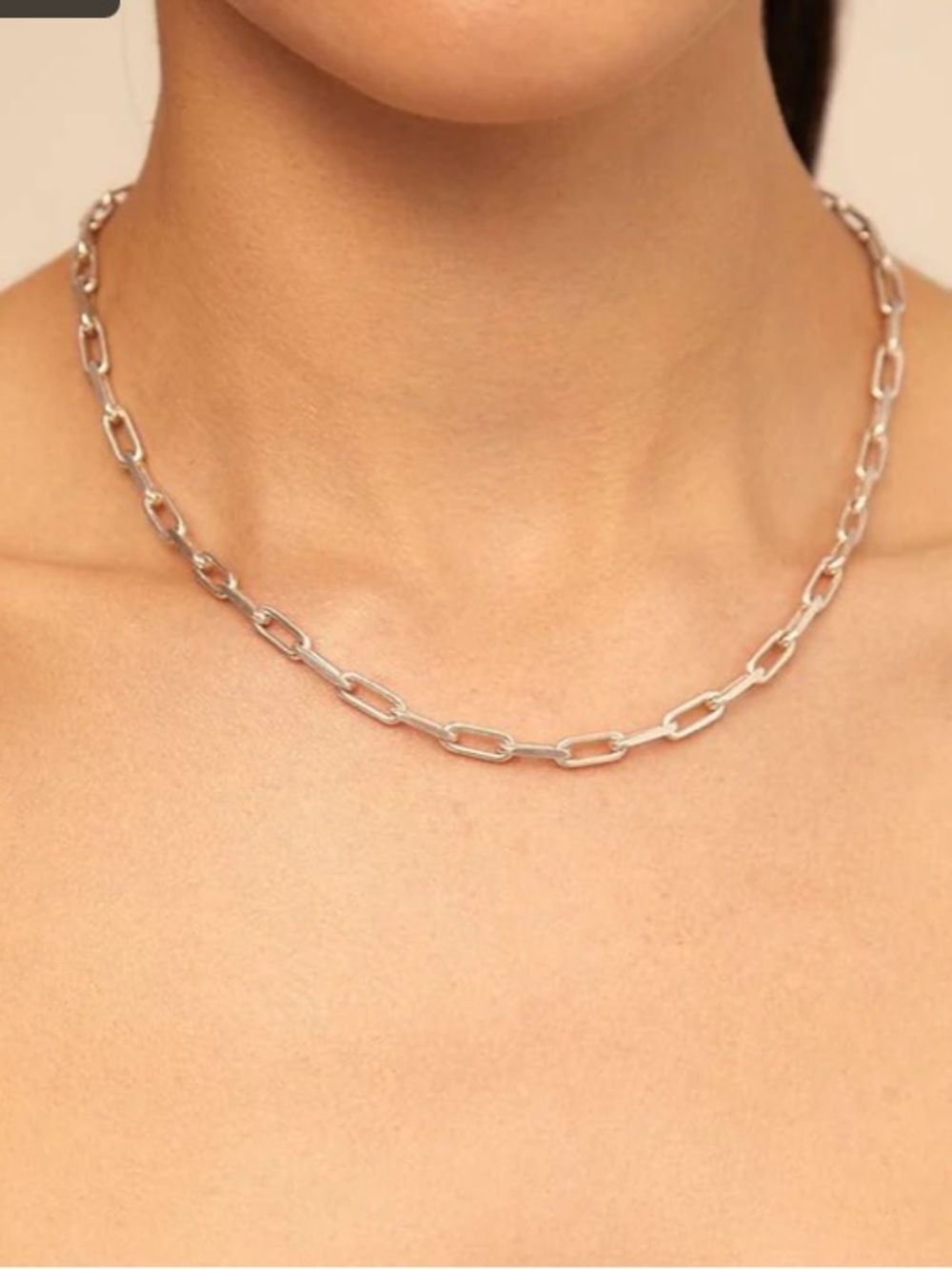 UNO de 50 Sterling Silver Plated Short Chain Necklace